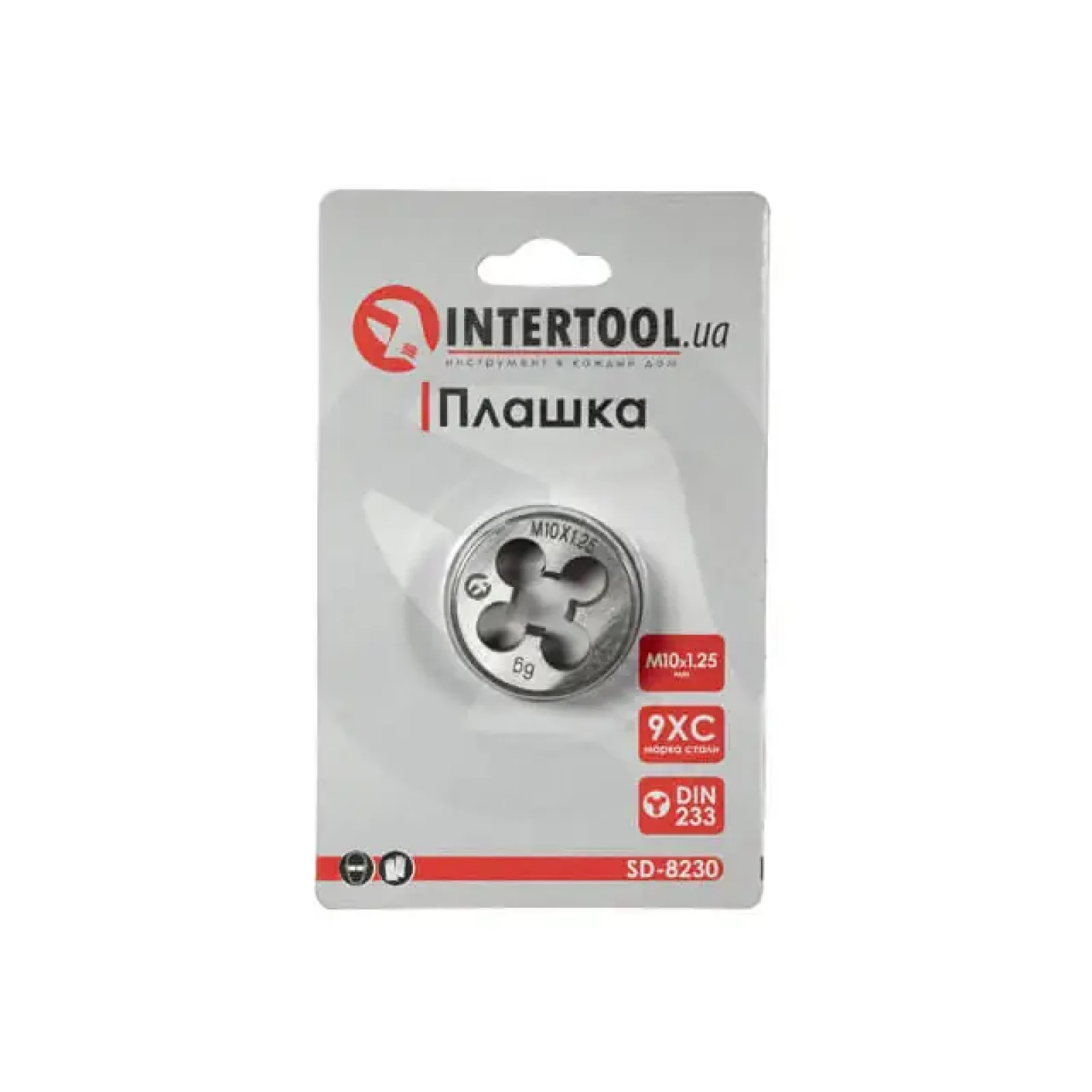 Плашка, M10×1,25 мм INTERTOOL (SD-8230) UA