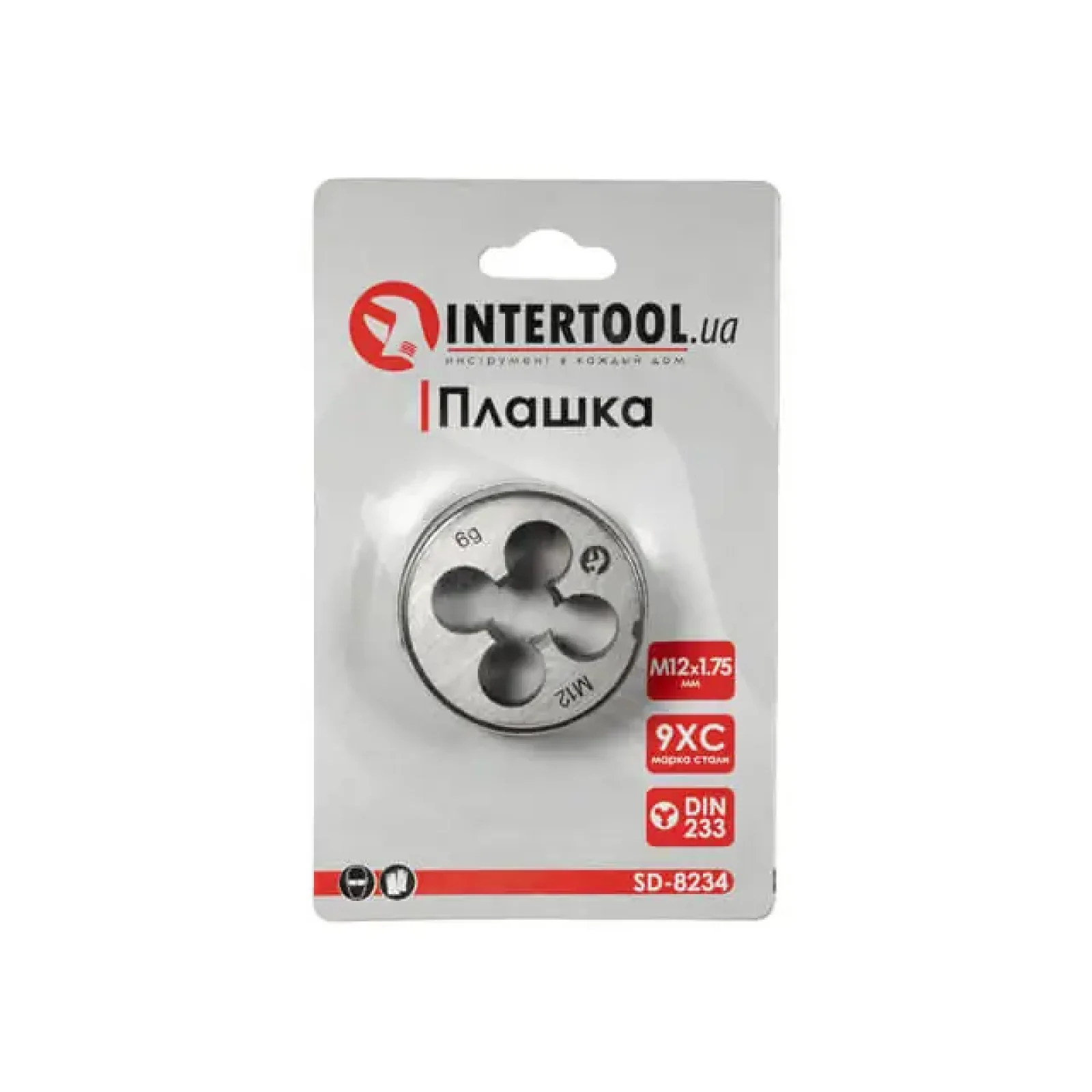 Плашка, M12×1,75 мм INTERTOOL (SD-8234) UA