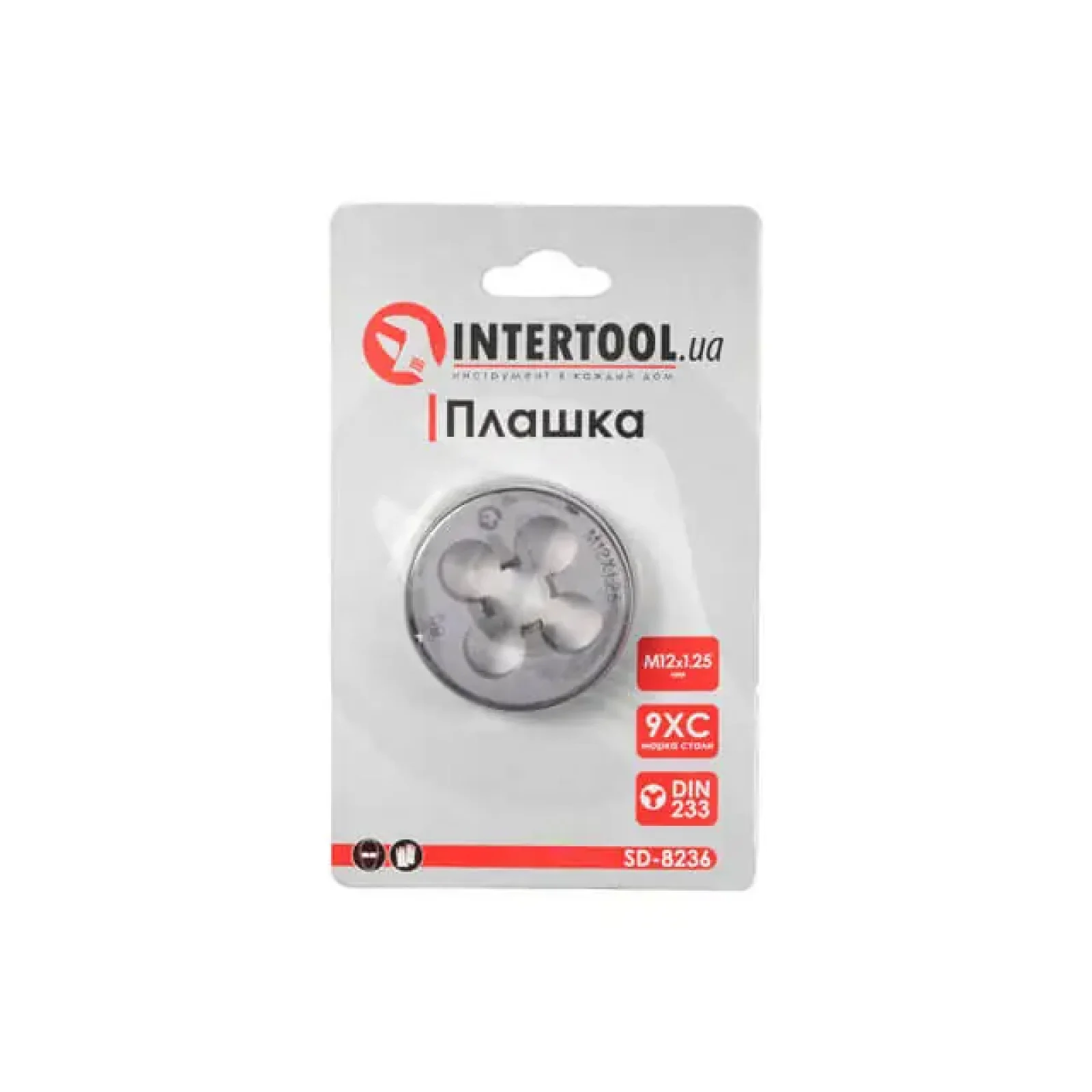 Плашка, M12×1,25 мм INTERTOOL (SD-8236) UA