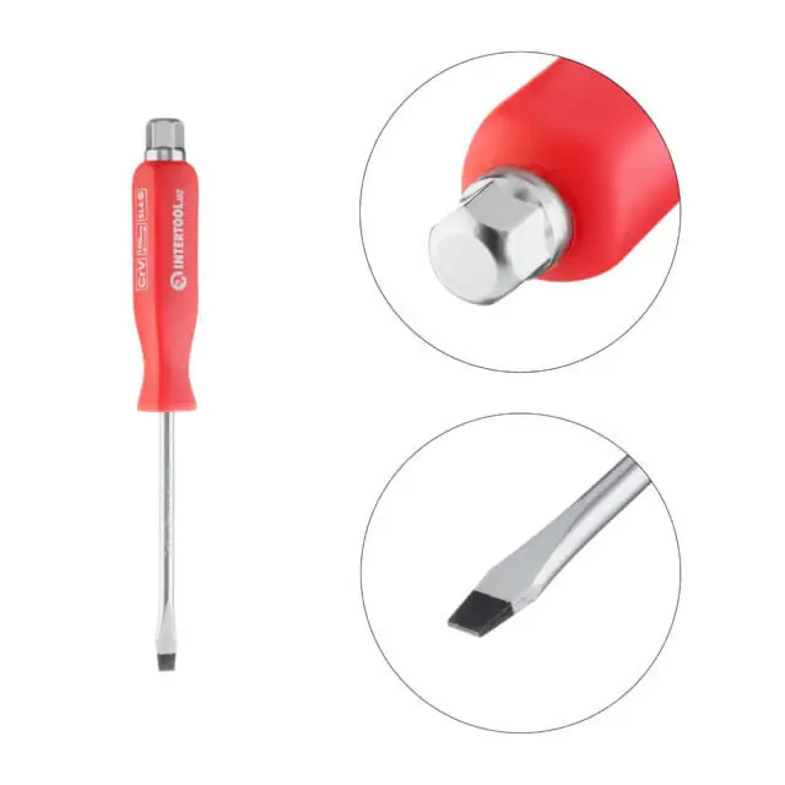 Викрутка ударна SL 6 * 100 мм CrV INTERTOOL (HT-0482) UA