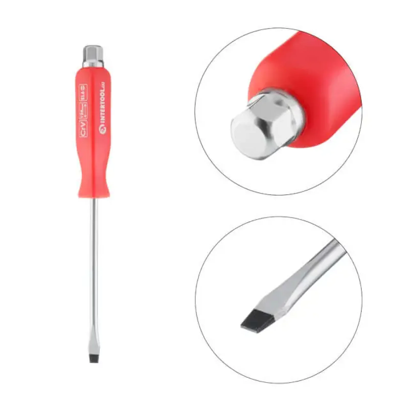 Викрутка ударна SL 6 * 125 мм CrV INTERTOOL (HT-0483) UA