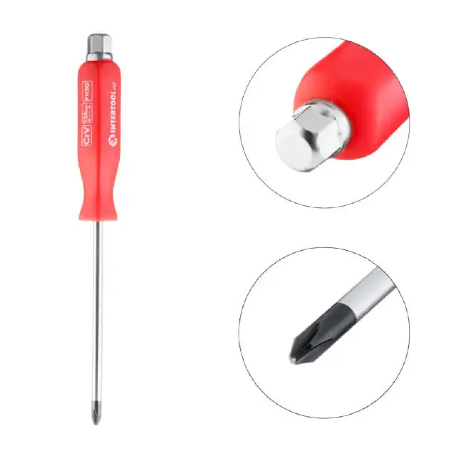 Викрутка ударна PH2 * 125 мм CrV INTERTOOL (HT-0488) UA