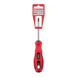 Викрутка хрестова, PZ1×75 мм, Cr-V INTERTOOL (VT-3155) UA