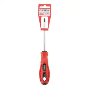 Викрутка хрестова, PZ1×100 мм, Cr-V INTERTOOL (VT-3156) UA