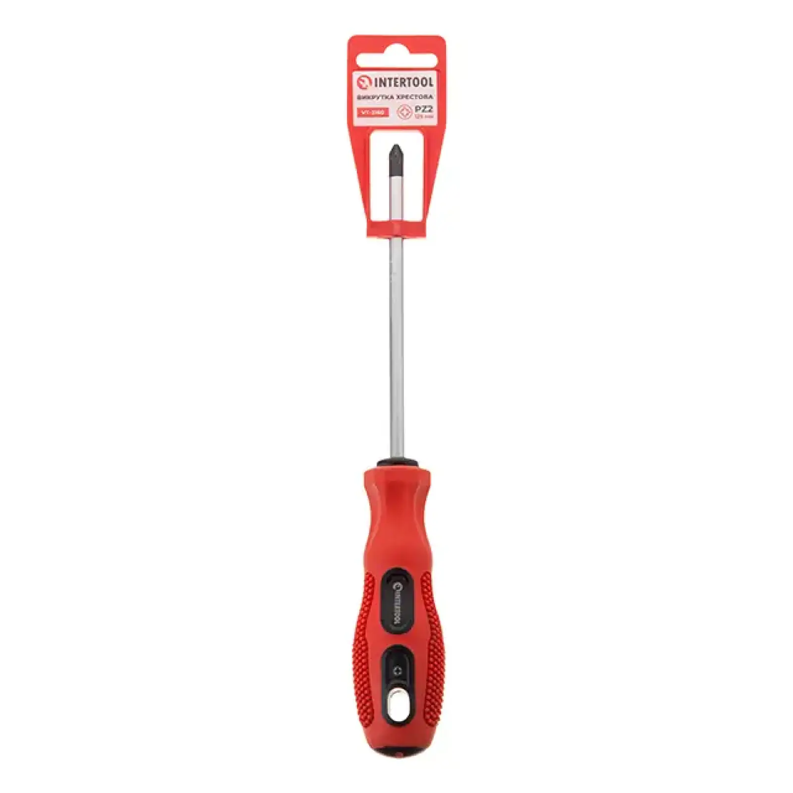 Викрутка хрестова, PZ2×125 мм, Cr-V INTERTOOL (VT-3160) UA
