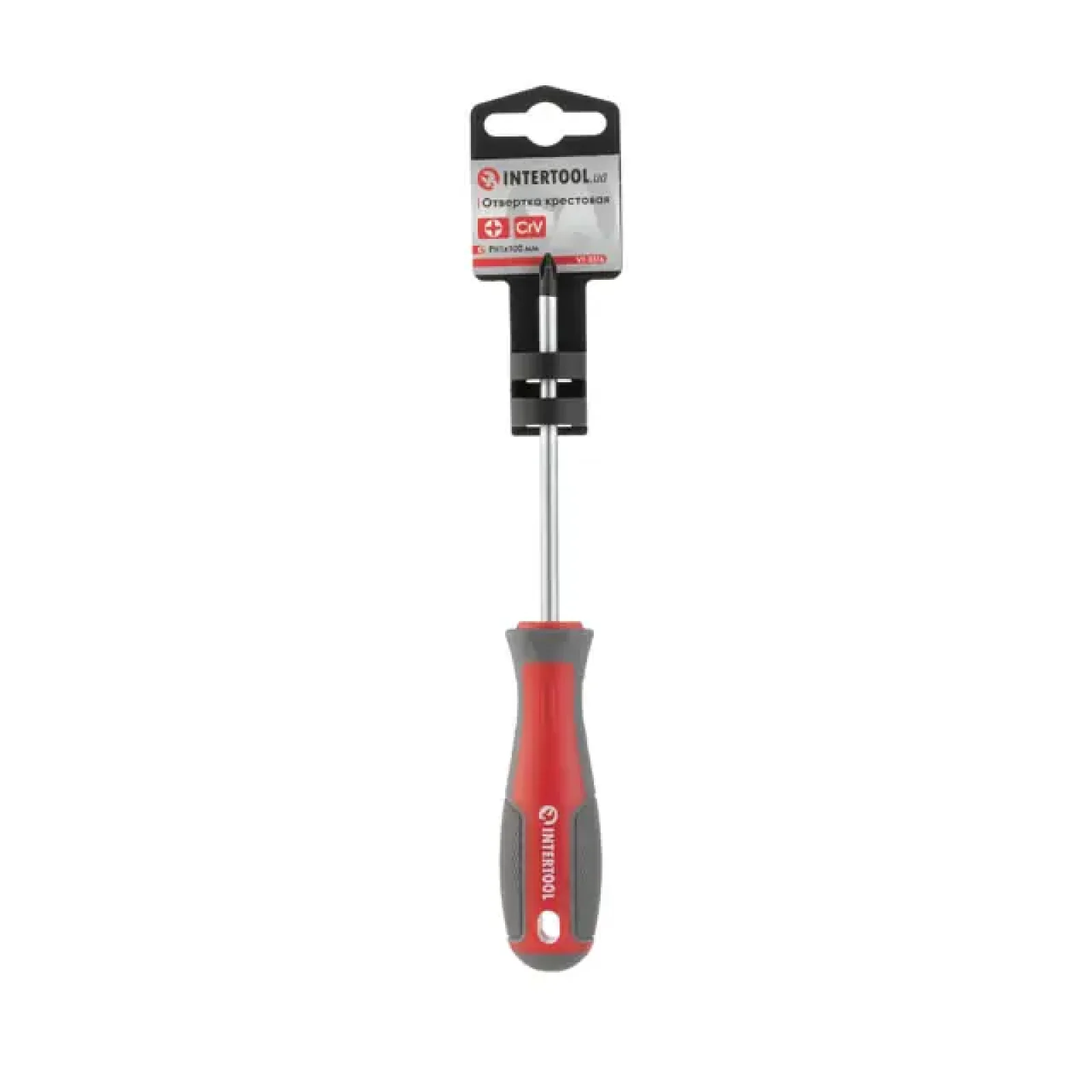 Викруткa хрестова, PH1×100 мм, Cr-V INTERTOOL (VT-3316) UA