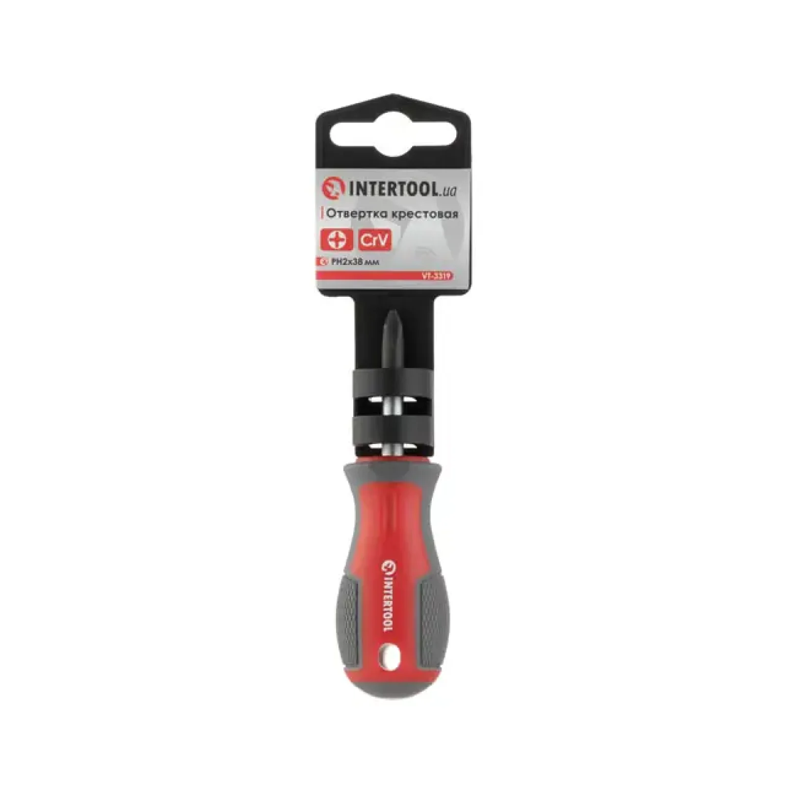 Викруткa хрестова, PH2×38 мм, Cr-V INTERTOOL (VT-3319) UA
