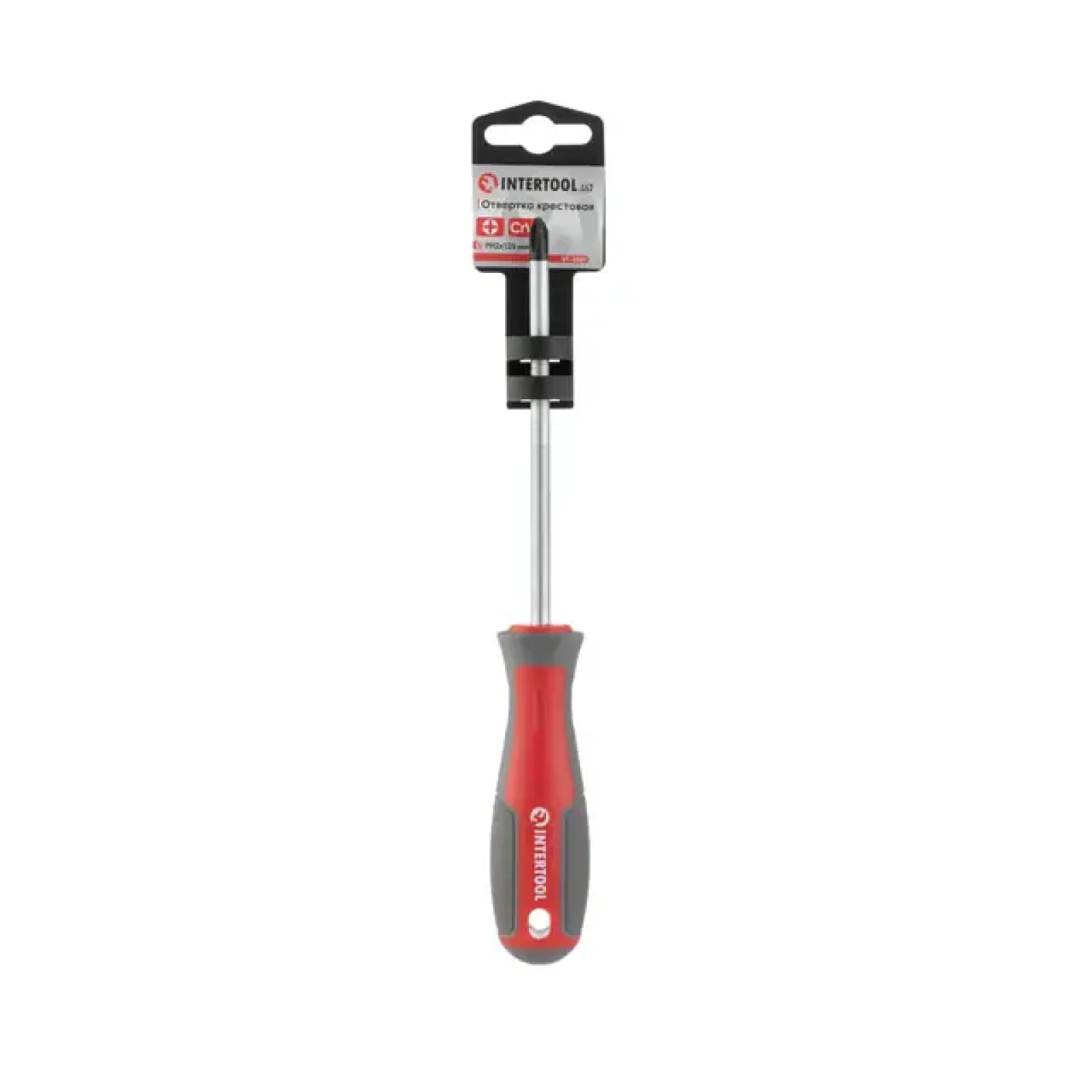 Викруткa хрестова, PH2×125 мм, Cr-V INTERTOOL (VT-3321) UA
