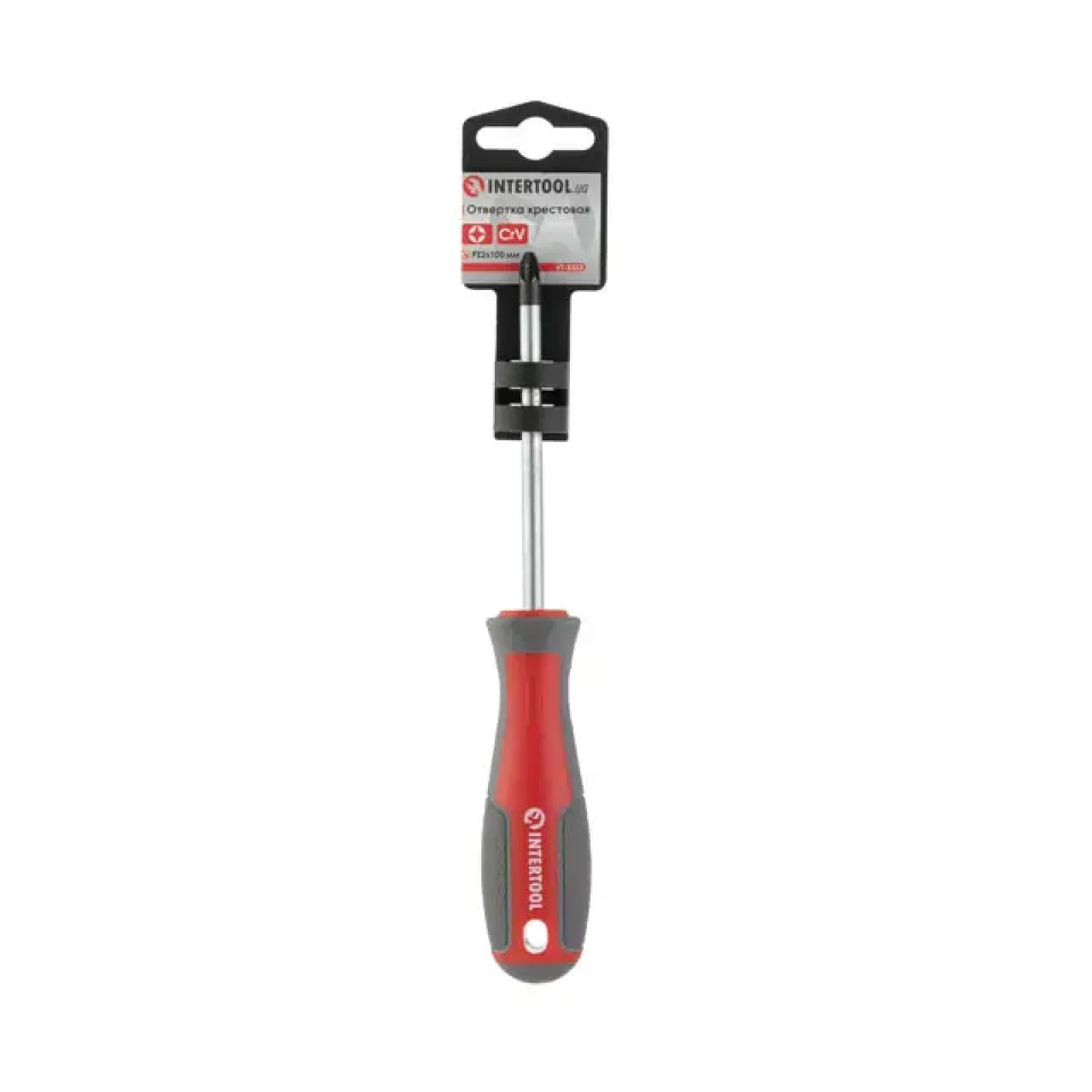 Викруткa хрестова, PZ2×100 мм, Cr-V INTERTOOL (VT-3333) UA