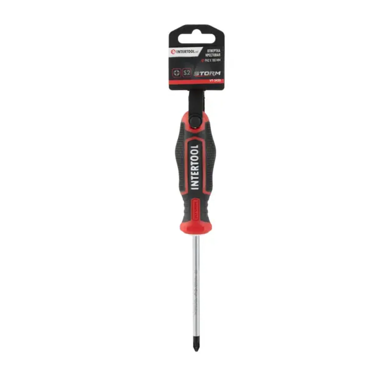 Викруткa хрестова, PH2×100 мм, S2, STORM INTERTOOL (VT-3420) UA
