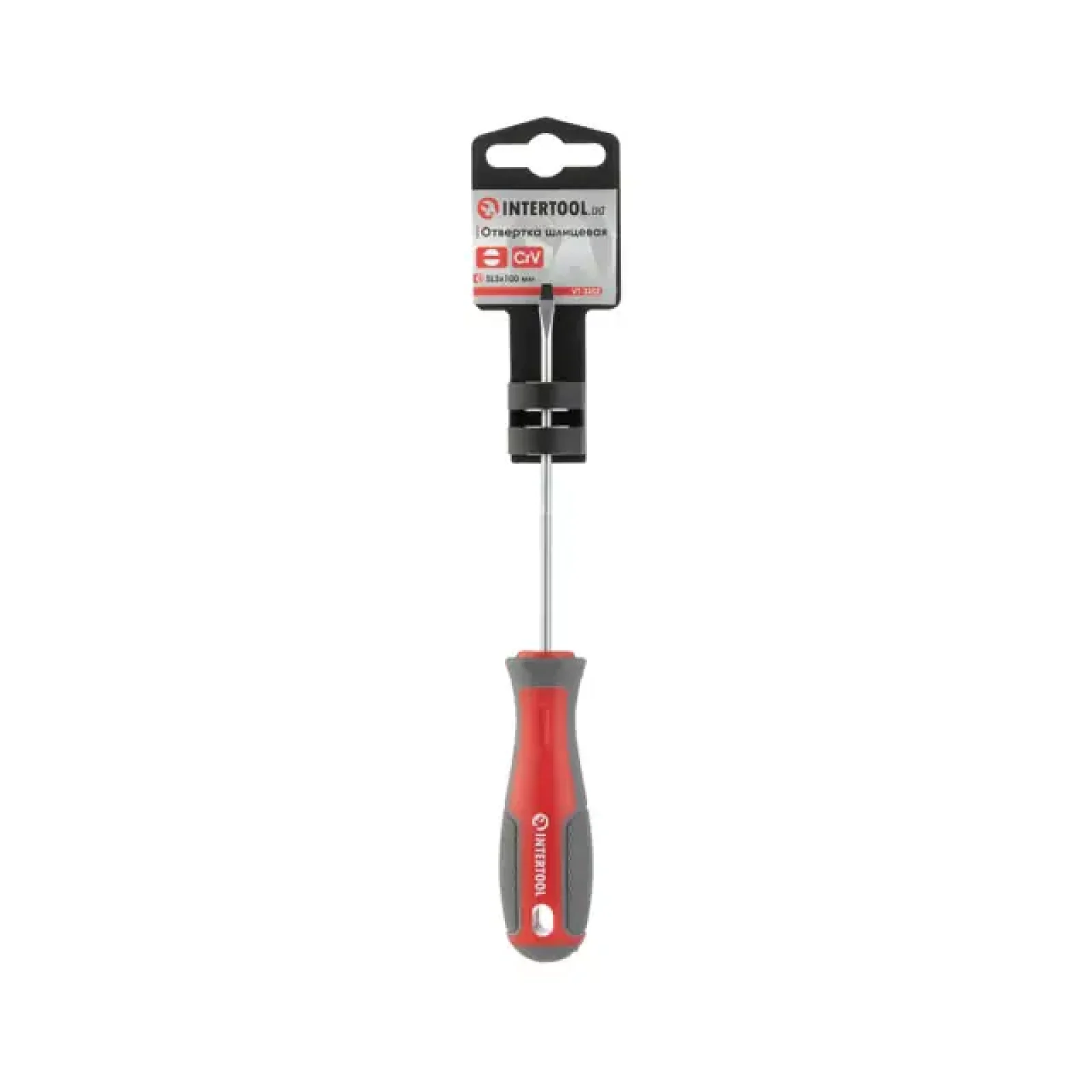 Викрутка шлицьова, SL3,0×100 мм, Cr-V INTERTOOL (VT-3302) UA