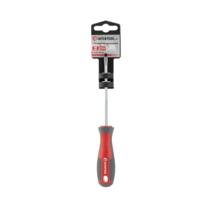 Викрутка шлицьова, SL4,0×100 мм, Cr-V INTERTOOL (VT-3303) UA