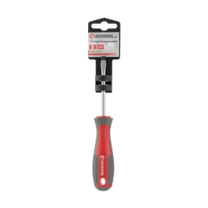 Викрутка шлицьова, SL5,0×75 мм, Cr-V INTERTOOL (VT-3304) UA