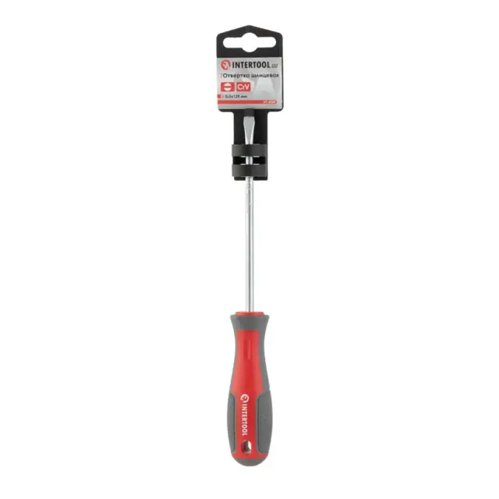 Викрутка шлицьова, SL5,0×125 мм, Cr-V INTERTOOL (VT-3307) UA