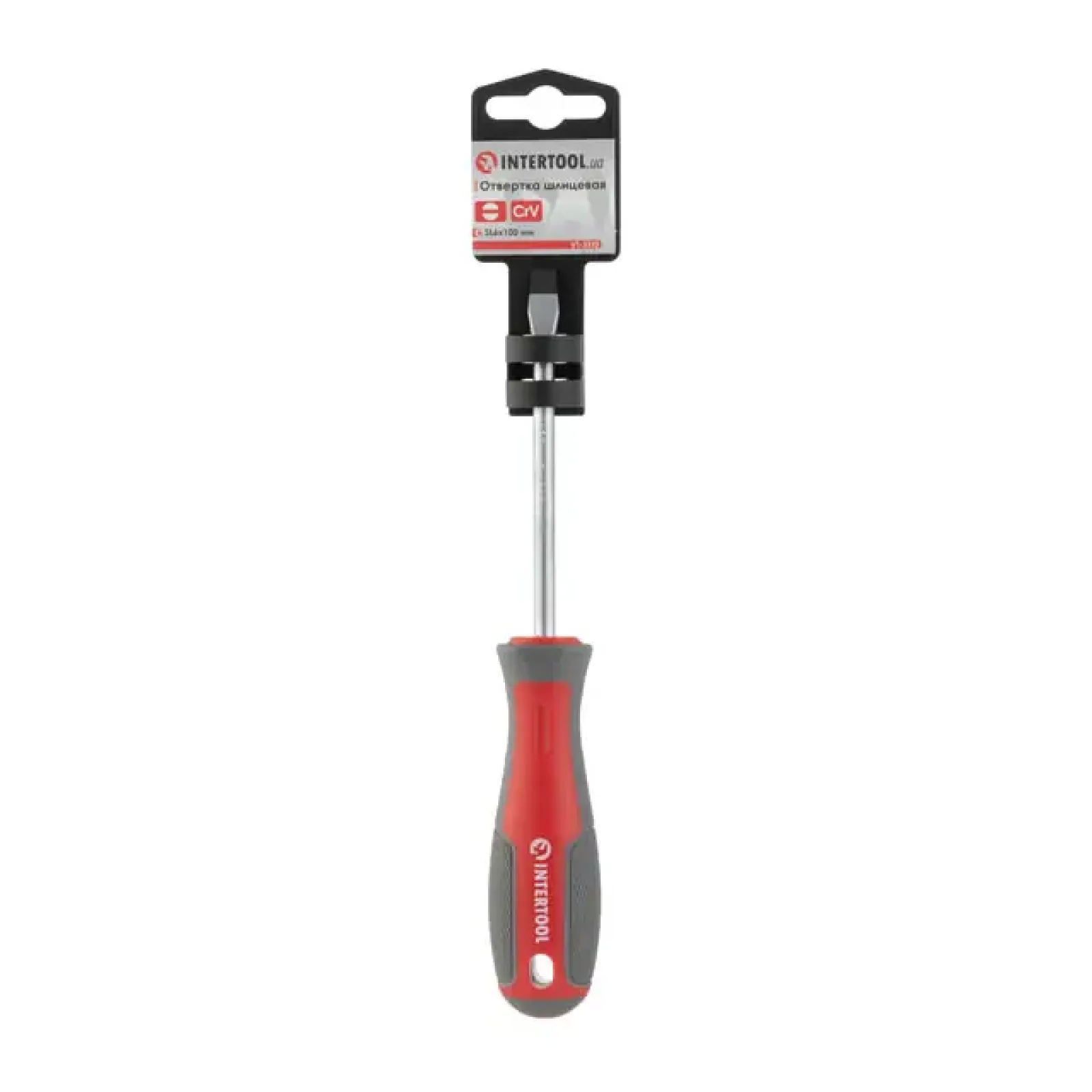Викрутка шлицьова, SL6,0×100 мм, Cr-V INTERTOOL (VT-3310) UA