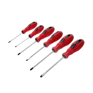 Набір викруток, 6 од. (SL3, SL5, SL6, PH0, PH1, PH2), 75-125 мм, Cr-V, Ergo-design INTERTOOL (VT-2005) UA