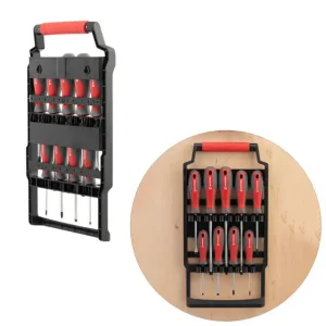 Набір викруток, 9 од., Cr-V, 75-150 мм (SL3, SL5, SL6, SL8, PH0, PH1, PH2, PH3) INTERTOOL (VT-3349) UA