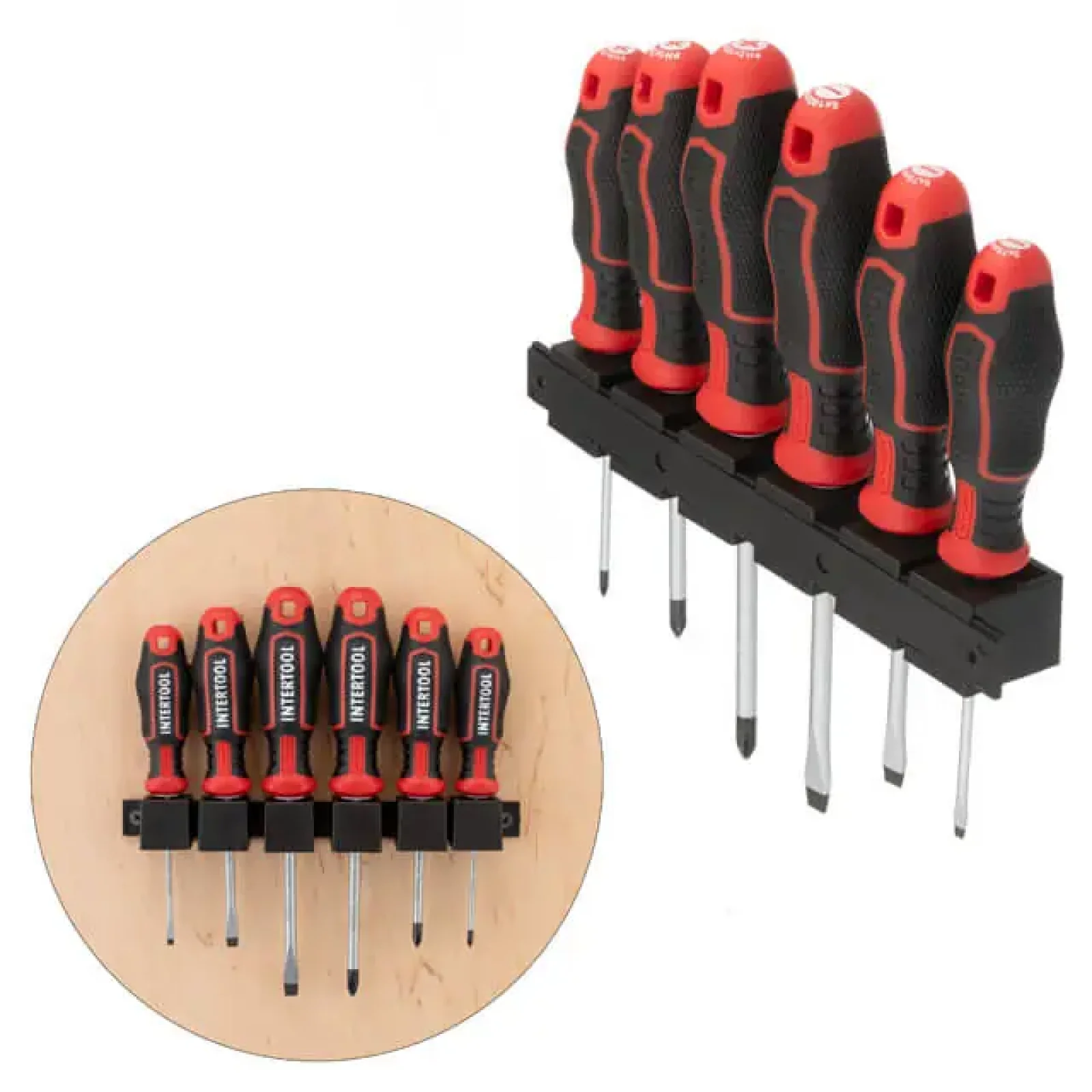 Набір викруток, 6 од., S2, 75-100 мм (SL3, SL5, SL6, PH0, PH1, PH2) STORM INTERTOOL (VT-3436) UA