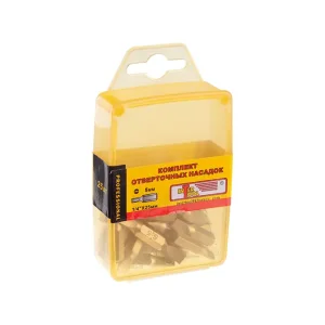 Комплект насадок до викруток SL5, 1/4", 25 мм, уп. 25 шт. INTERTOOL (VT-0033) UA