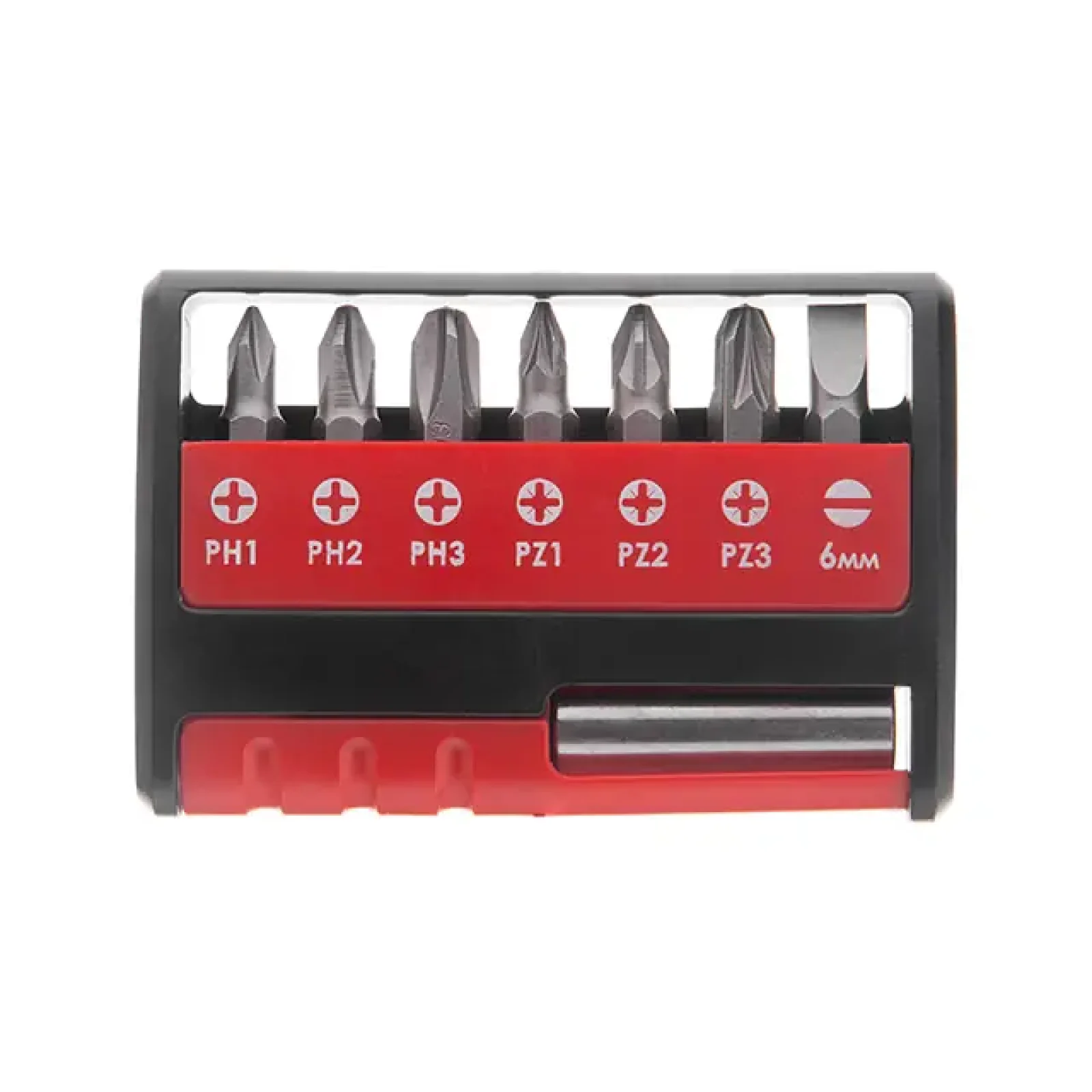 Набір насадок для викрутки з магнітним утримувачем, 8 од., Cr-V INTERTOOL (VT-0107) UA