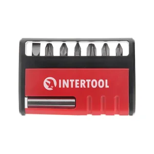 Набір насадок для викрутки з магнітним утримувачем, 8 од., Cr-V INTERTOOL (VT-0107) UA