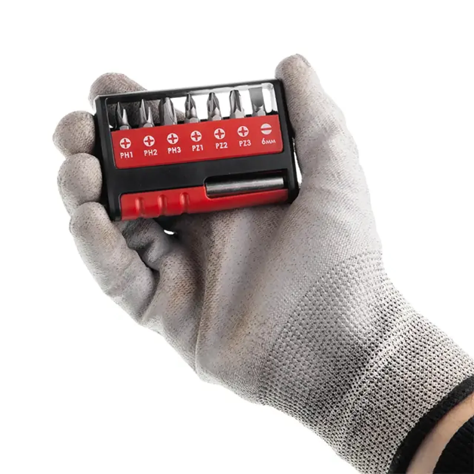 Набір насадок для викрутки з магнітним утримувачем, 8 од., Cr-V INTERTOOL (VT-0107) UA