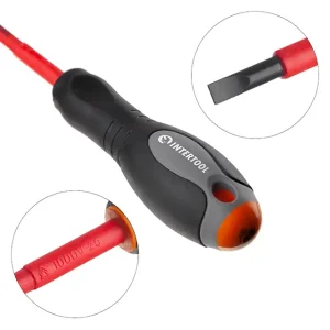 Викрутка шліцева ізольована, SL0,5×3,00 мм, 1000 В, 75 мм INTERTOOL (VT-3203) UA