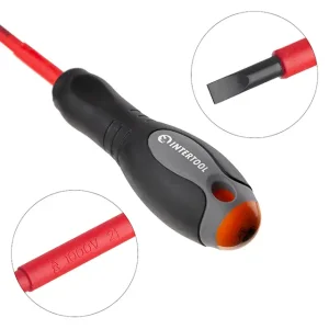 Викрутка шліцева ізольована, SL0,8×4,00 мм, 1000 В, 100 мм INTERTOOL (VT-3205) UA