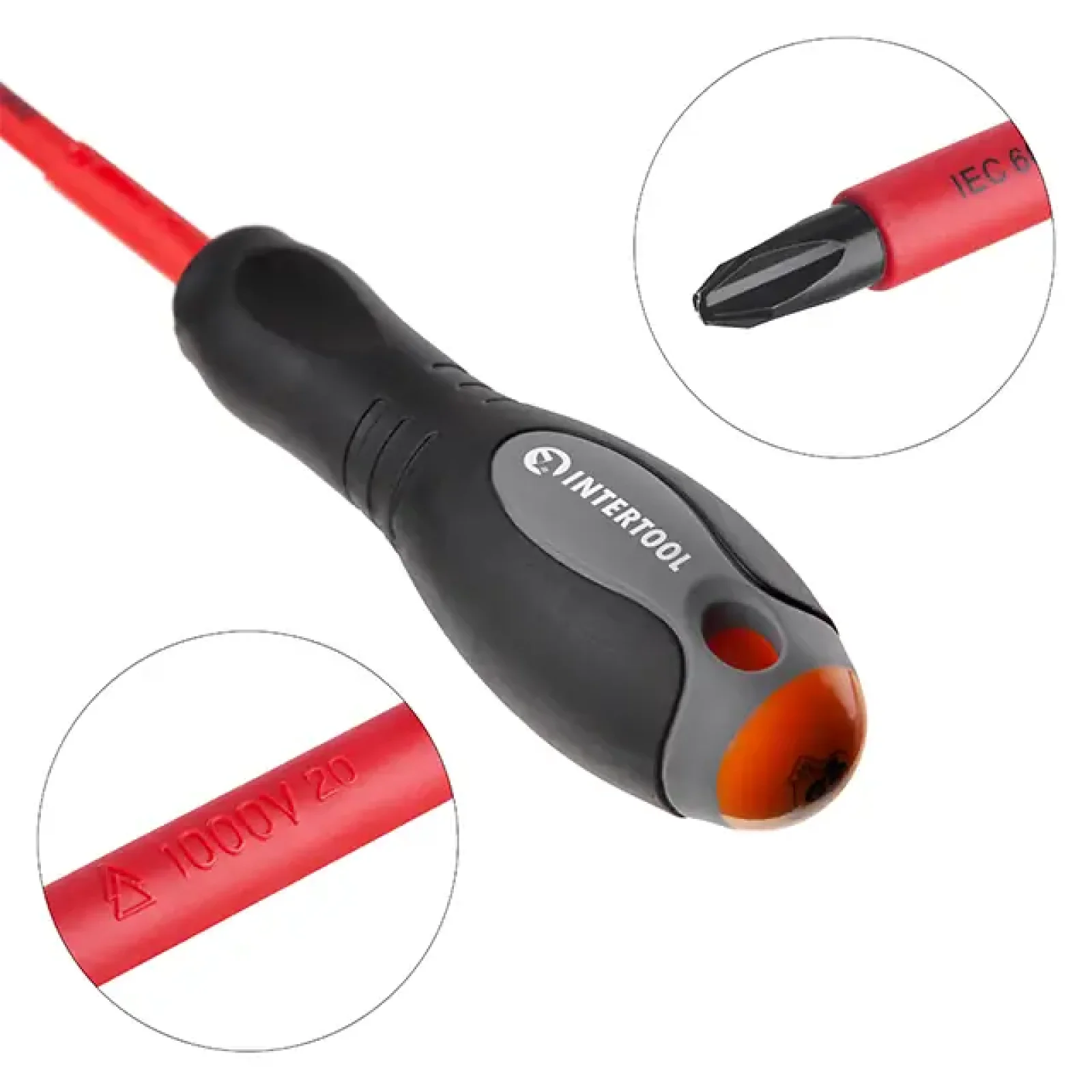 Викрутка хрестова ізольована, PH3, 1000 В, 150 мм INTERTOOL (VT-3213) UA