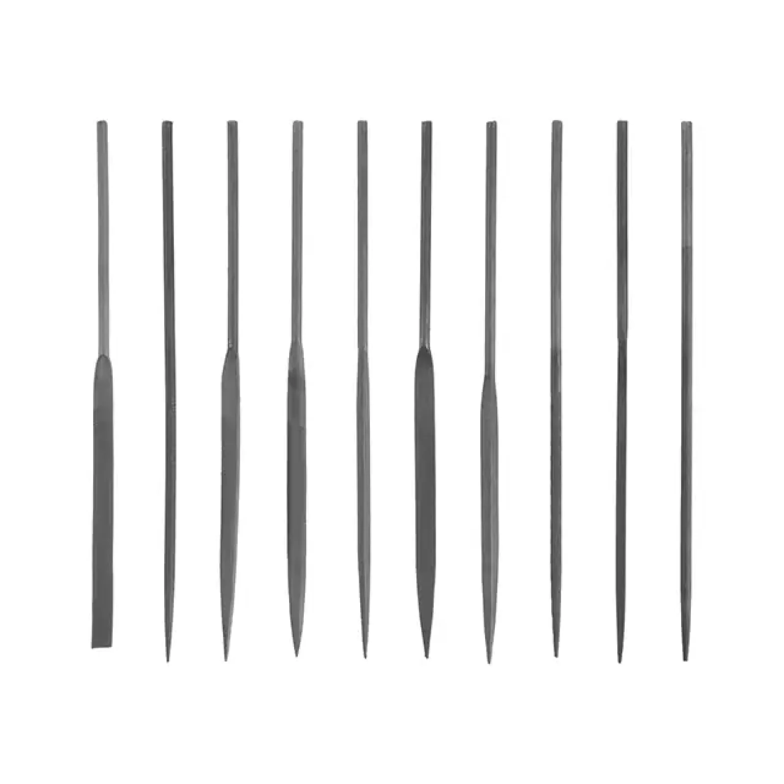 Набір надфілів, 10 шт., 140 мм, без ручок INTERTOOL (HT-3707) UA