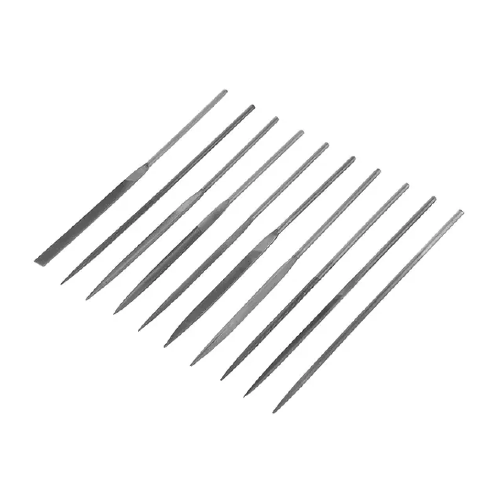 Набір надфілів, 10 шт., 140 мм, без ручок INTERTOOL (HT-3707) UA