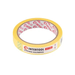Стрічка малярна 19мм, 20м, жовта INTERTOOL (DM-1920) UA