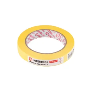 Стрічка малярна 19мм, 40м, жовта INTERTOOL (DM-1940) UA