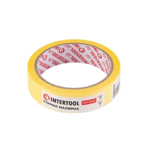 Стрічка малярна 25мм, 20м, жовта INTERTOOL (DM-2520) UA