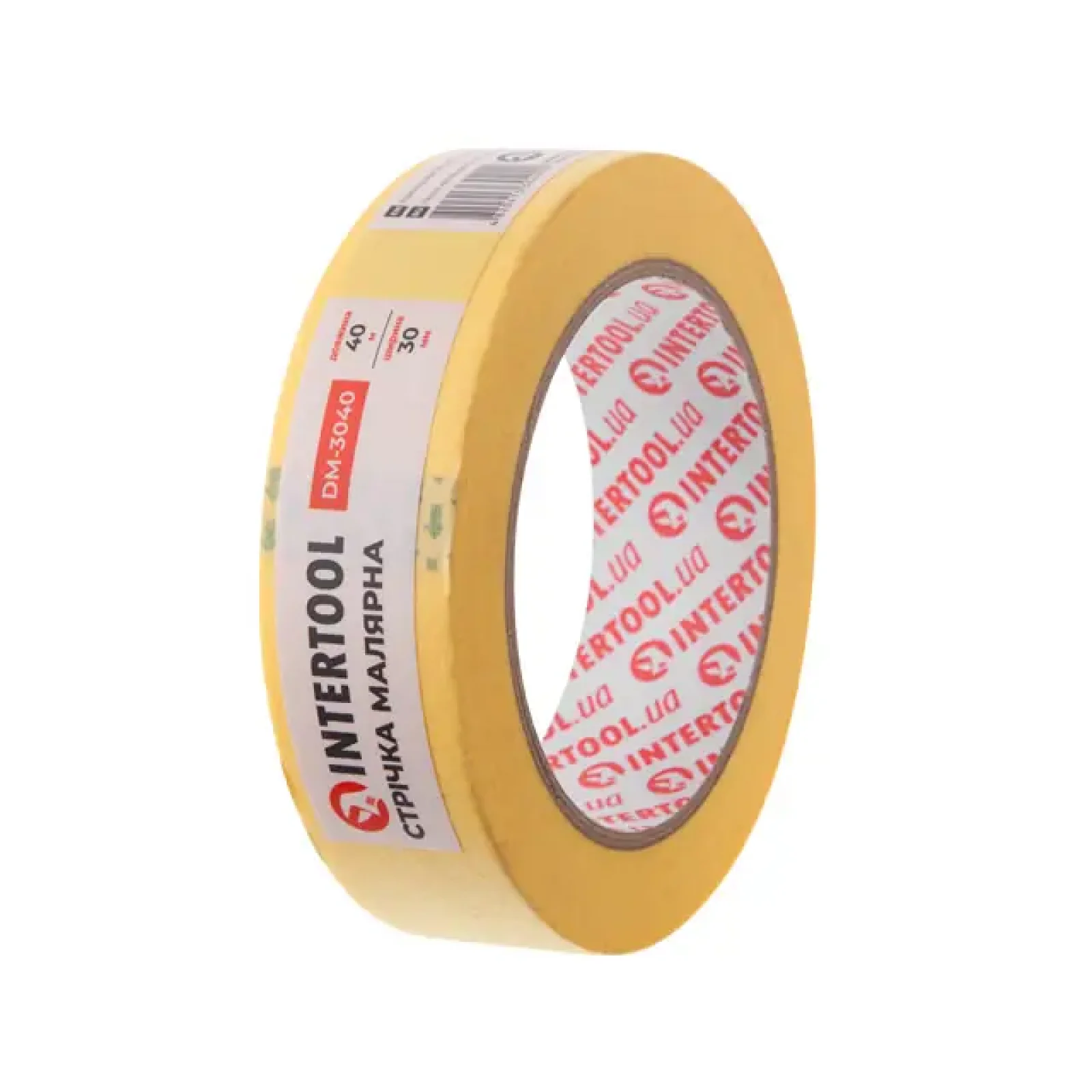 Стрічка малярна 30мм, 40м, жовта INTERTOOL (DM-3040) UA