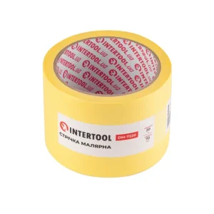 Стрічка малярна 72мм, 20м, жовта INTERTOOL (DM-7220) UA