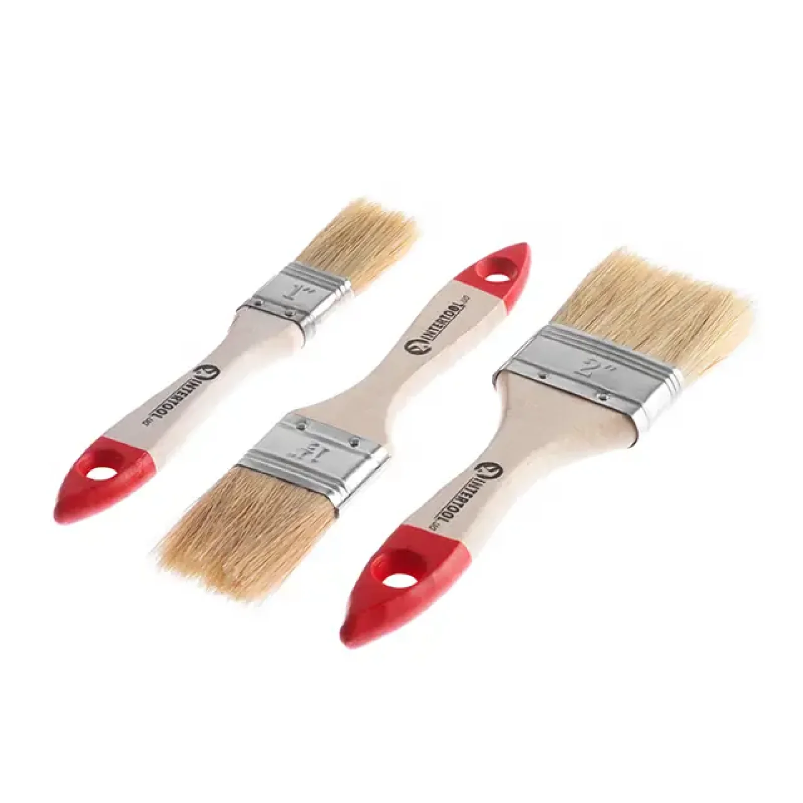 Набір пензлів флейцевих, 3 шт. (25, 38, 50 мм) INTERTOOL (KT-1003) UA