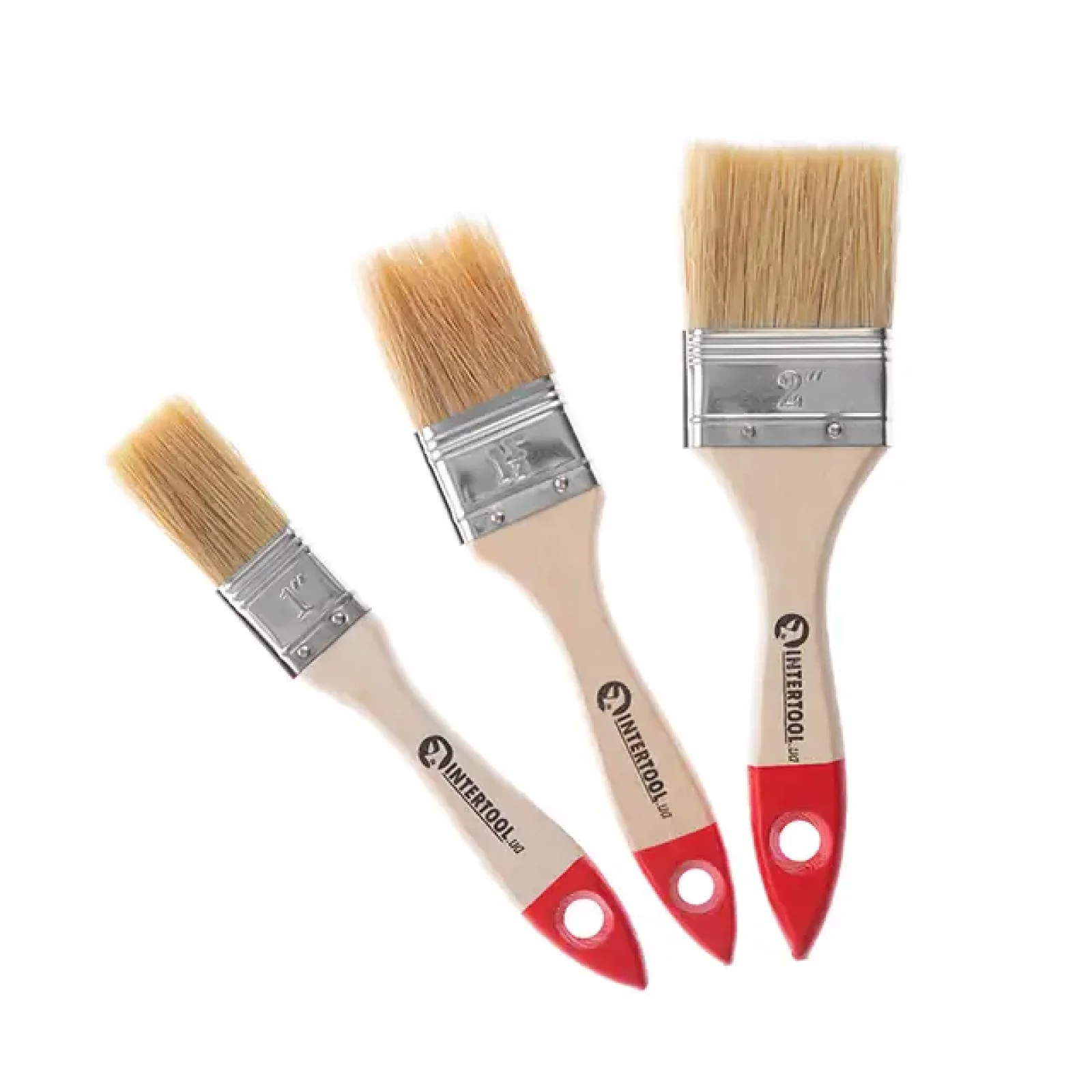 Набір пензлів флейцевих, 3 шт. (25, 38, 50 мм) INTERTOOL (KT-1003) UA