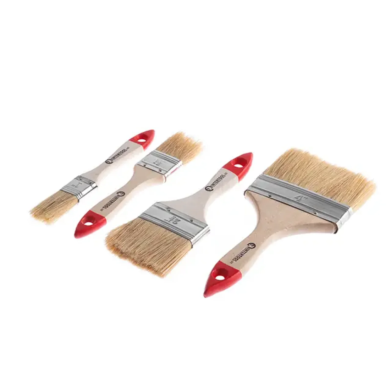 Набір пензлів флейцевих, 4 шт. (25, 36, 63, 102 мм) INTERTOOL (KT-1004) UA