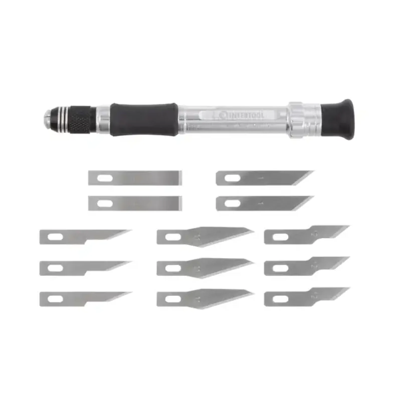 Набір скальпелів з тримачем, 14 шт. INTERTOOL (HT-0524) UA