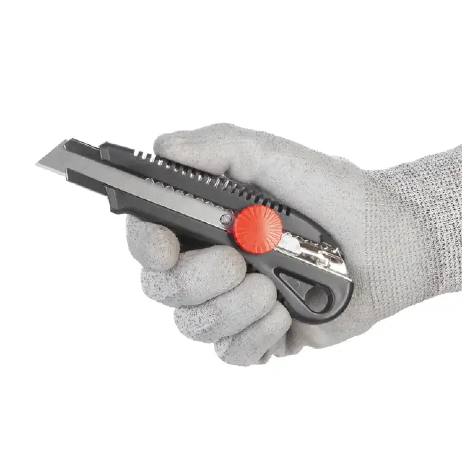 Ніж сегментний, 18 мм, металева напрямна, гвинтова фіксація INTERTOOL (HT-0502) UA