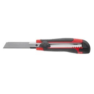 Ніж сегментний, 18 мм, металева напрямна, прогумована ручка INTERTOOL (HT-0503) UA