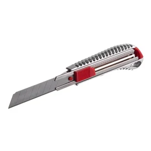 Ніж сегментний, 18 мм, металева напрямна, протиковзний корпус INTERTOOL (HT-0504) UA