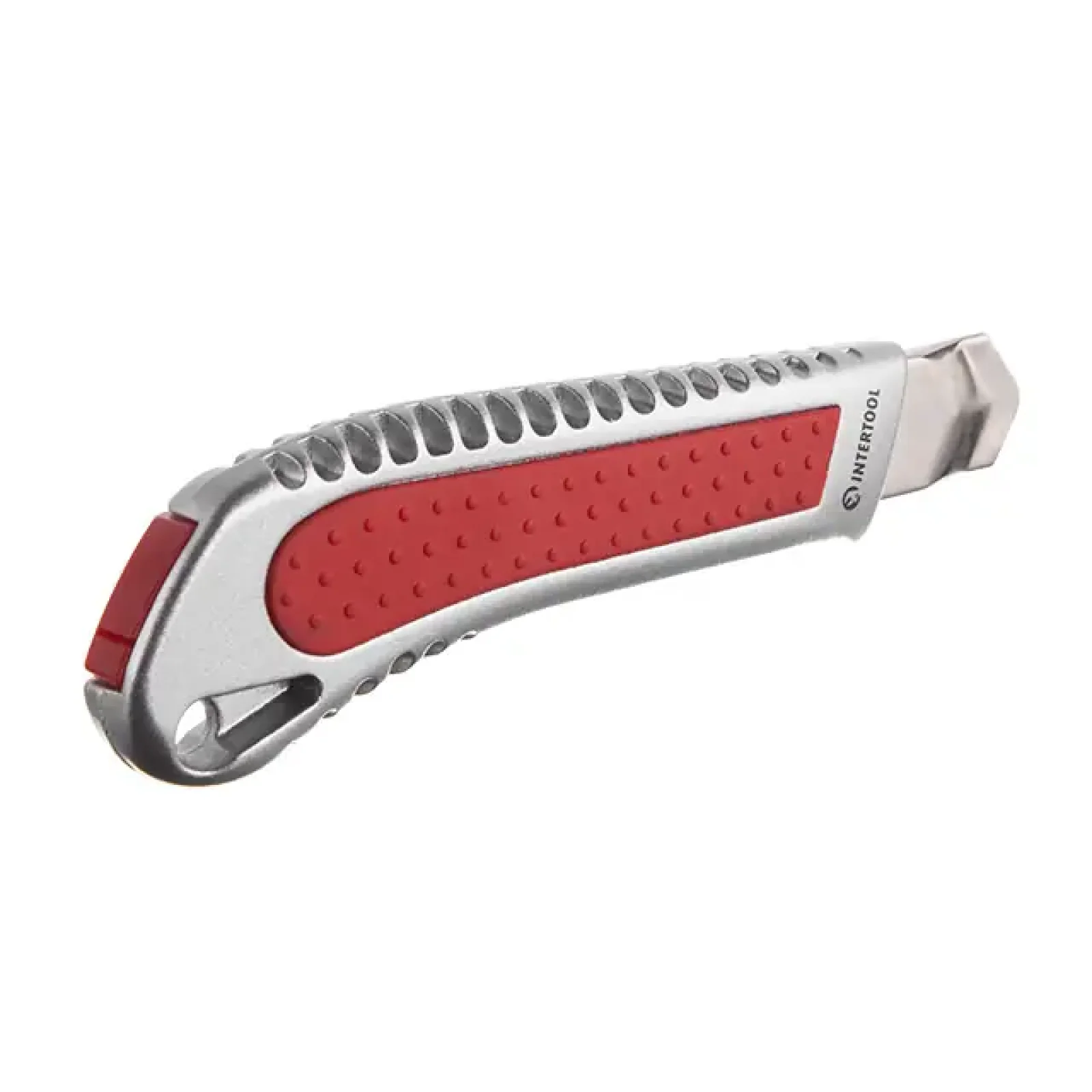 Ніж сегментний, 18 мм, металева напрямна, протиковзний корпус INTERTOOL (HT-0504) UA