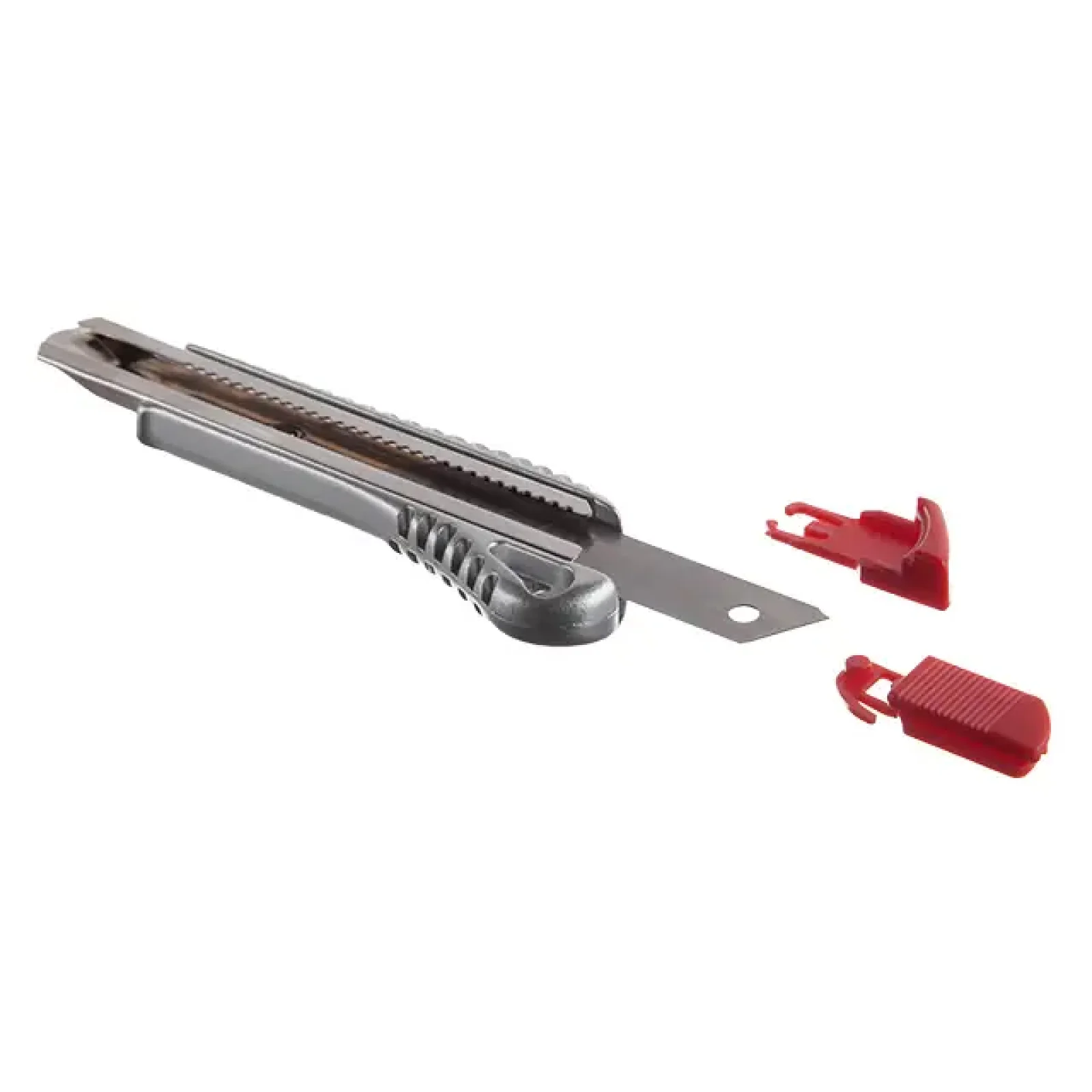 Ніж сегментний, 18 мм, металева напрямна, протиковзний корпус INTERTOOL (HT-0504) UA