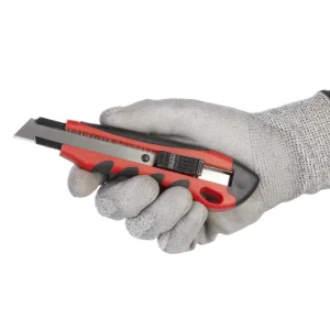 Ніж сегментний, 18 мм, металева напрямна, протиковзний корпус, дробарка INTERTOOL (HT-0506) UA