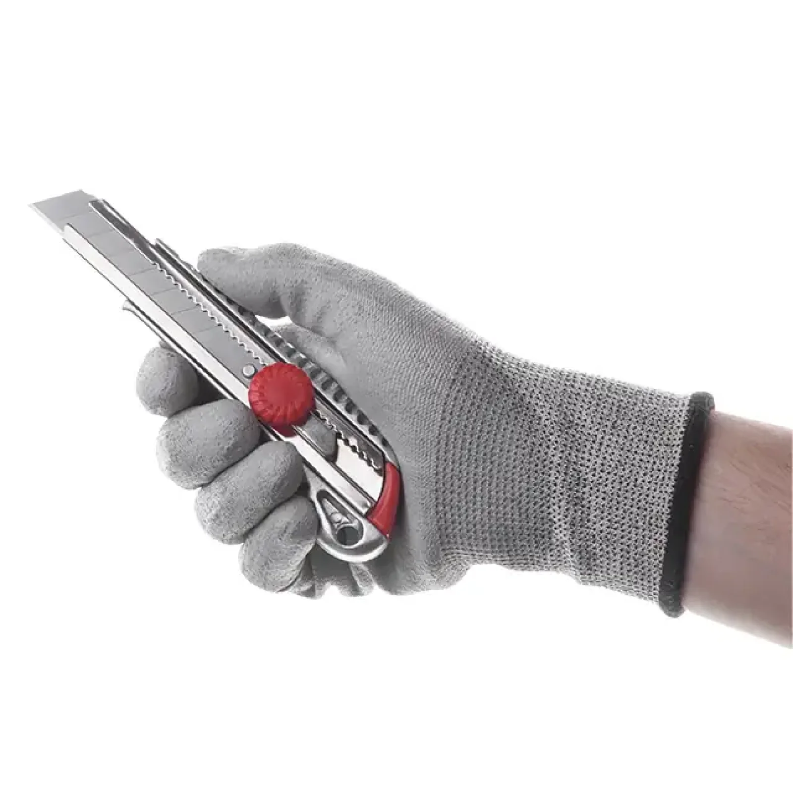 Ніж сегментний, 18 мм, металева напрямна, алюмінієвий корпус, гвинтова фіксація INTERTOOL (HT-0507) UA