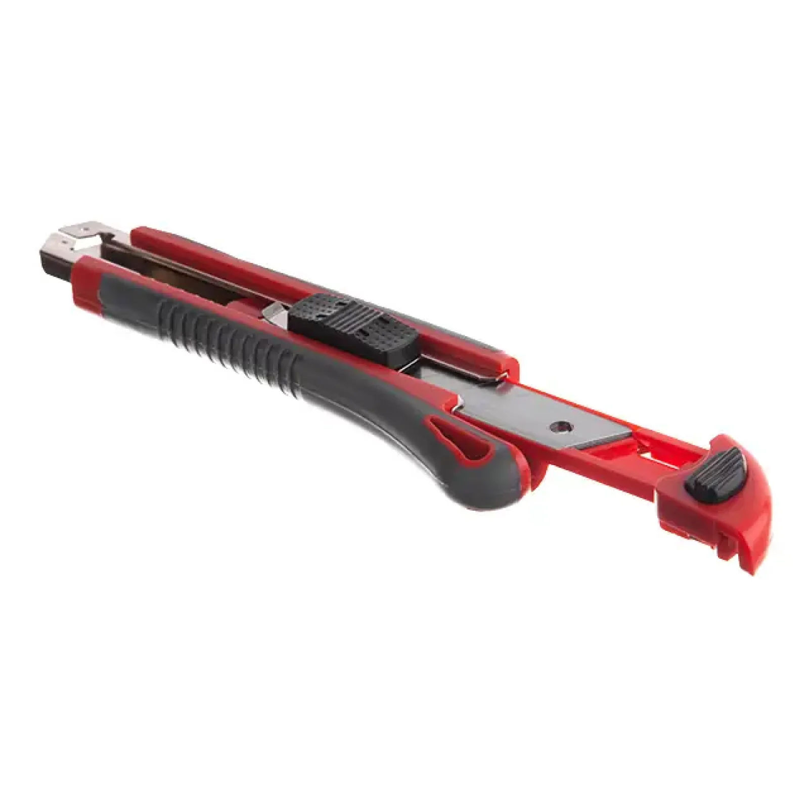 Ніж сегментний, 18 мм з 3-ма лезами, металева напрямна, протиковзний корпус INTERTOOL (HT-0508) UA