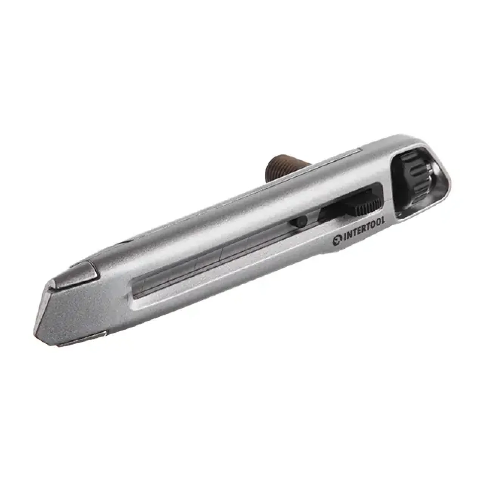 Ніж сегментним 18 мм, металевий, посилений, гвинтова фіксація INTERTOOL (HT-0512) UA