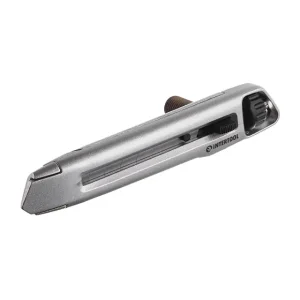 Ніж сегментним 18 мм, металевий, посилений, гвинтова фіксація INTERTOOL (HT-0512) UA